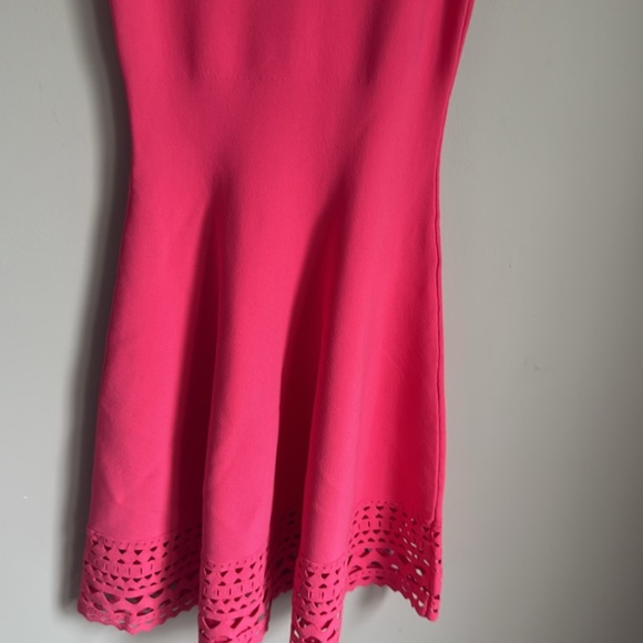 Milly Cutout Swing Dress In Fuchsia - Picture 11 of 14